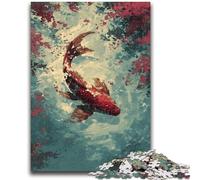 Koi Fish JigsawPuzzle 1000 Pieces for Adults, for Age 14+ Home Art Decor Family Games Christmas Birthday Gifts 26x38cm