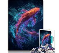 Koi Fish Jigsaws 1000 Pieces for Teenagers,Family Game Stress Reliever Difficult Challenge Gifts for Friends And Family (75x50cm)