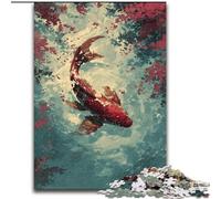 Koi Fish Jigsaws Puzzles 1000 Pieces for Teenagers Gifts, Classic Educational Games Beautiful Decoration (50x75cm)