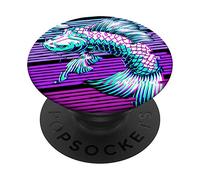 Koi Fish Koi Carp Japanese Traditional Vaporwave Aesthetic PopSockets Swappable PopGrip