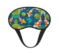 Koi Fish Light-Blocking Sleeping Eye Mask – Ultra-Soft and Comfortable, Perfect for Travel, Camping, Shift Work, and Meditation with Adjustable Straps