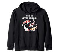 Koi Fish One Is Never Enough Decorative Carp Zip Hoodie