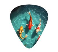 Koi Fish Pond Guitar Picks Gift Set - 12 Smooth Durable Plectrums For Acoustic, Electric & Bass Guitar, Perfect Present For Guitar Lovers & Musicians
