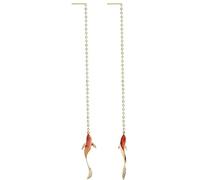 Koi Fish Red Carp Earrings,Lucky Carp Dangle Earring For Women And