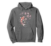 Koi Fish Sakura Cherry Blossom Japanese Art Graphic Pullover Hoodie