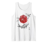Koi Fish Sakura Cherry Blossom Japanese Art Graphic Tank Top