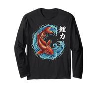Koi Fish Sakura Japanese Art Carp Aesthetic Cherry Blossom Long Sleeve T-Shirt