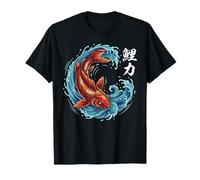 Koi Fish Sakura Japanese Art Carp Aesthetic Cherry Blossom T-Shirt