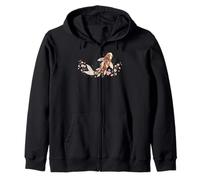 Koi Fish Sakura Japanese Art Carp Aesthetic Cherry Blossom Zip Hoodie