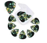 Koi Fish Skull Guitar Picks 12 Pack with Organizer Box, 0.46 0.71 0.96 mm Includes Thin Medium Heavy Thickness,Abstract Guitar Pick Plectrums for Electric Guitar Ukulele Bass