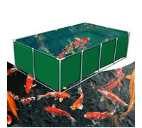 Koi Fish Temporary Holding Tank - 3x2x0.6m Green Culture Pool Cistern with Fixing Pull Rings for Garden Po & tic Life Sto