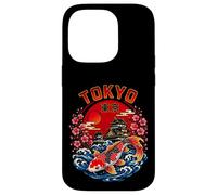 Koi Fish Tokyo Japan Castle Sakura Art Illustration Case for iPhone 14 Pro