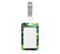Koi-Fish-Under-Water Abs Vertical Id Badge Holder, Name Badge with Clear Scanning Film