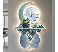 Koi Fish Wall Art with LED Light, 3D Sculpture for Home and Office Oriental Decor, Nine Koi Fish Painting, Modern Design, 70x100CM