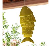 Koi Fish Wind Bell, Fish Wind Chime - Creative Metal Koi Fish Garden Wind Chime Home Decorations - Outdoor Carp Fish Eaves Ornament Metal Wind Chime for Outdoor