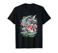 Koi Fish with Lotus Pond Zen Garden Koi Lover T-Shirt