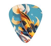 Koi Fish Wzywhj Prints Abs Guitar Picks 12 Piece, Easy Grip Uke Picks For Your Bass, Ukulele, Acoustic Or Electric Guitar