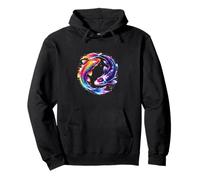 Koi Fish Yin Yang Balance Japanese Illustration Pullover Hoodie