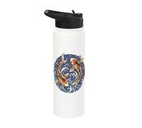 Koi Fish Yin Yang Japan Stainless Steel Insulated Water Bottle