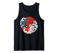 Koi Fish Yin Yang Japan Traditional Art Great Wave Kanagawa Tank Top