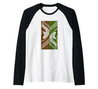 Koi Fish Yin-Yang Japanese Ukiyo-e Traditional Vintage Style Raglan Baseball Tee