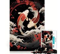 Koi Fish Yin Yang RubyArt 1000 Piece Jigsaw Puzzles for Teenagers Indoor Play Thick Material Home Activity Birthday Gift (38x52cm)
