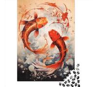 Koi Fishes 1000 Pieces Puzzles for Teenagers Gifts Paper Puzzle Jigsaws for Adults Home Educational Games DIY Toys 1000pcs (38x26cm)