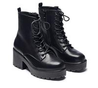 KOI GIN Platform Military Boots Laced Boots black EU37
