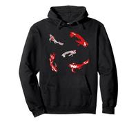 Koi Japan Fish Sushi Manga Red Swimming Goldfish Swarm Pullover Hoodie