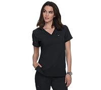 KOI Lite 1041 Women's Vivacious Scrub Top, Black, X-Large