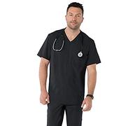 KOI Lite Men's Force 3 Pocket V-Neck Scrub Top- Black- X-Small
