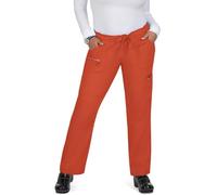 KOI Lite Peace Women's 6-Pocket Stretch Scrub Pants, Terracotta, S Petite