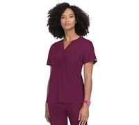 KOI Lite Stretch 1035 Women's Action Y-Neck Scrub Top, Wine, Small