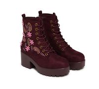 KOI Moonlit Ember Suede Lace-Up Boots Boot red EU37