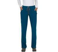 KOI Next Gen Everyday Hero Women's 5-Pocket Cargo Scrub Pants, 4-Way Stretch, Caribbean Blue, S