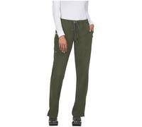 KOI Next Gen Everyday Hero Women's 5-Pocket Cargo Scrub Pants, 4-Way Stretch, Heather Olive, M