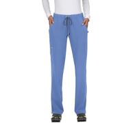 KOI Next Gen Everyday Hero Women's 5-Pocket Cargo Scrub Pants, 4-Way Stretch, True Ceil, S Petite