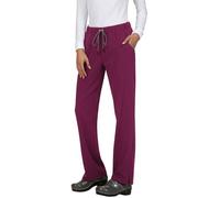 KOI Next Gen Everyday Hero Women's 5-Pocket Cargo Scrub Pants, 4-Way Stretch, Wine, M