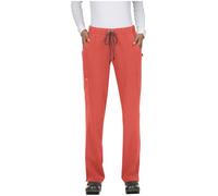 KOI Next Gen Everyday Hero Women's 5-Pocket Cargo Scrub Pants, Heather Coral, L Petite