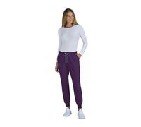 KOI Next Gen Good Vibe Women's 7-Pocket Stretch Jogger, Eggplant, M Petite