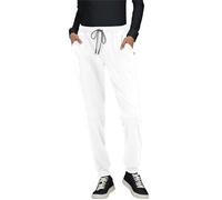 KOI Next Gen Good Vibe Women's 7-Pocket Stretch Jogger, White, Large