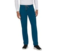 KOI Next Gen Make It Happen Men's 6-Pocket Scrub Pants, Caribbean Blue, Large