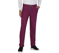 KOI Next Gen Make It Happen Men's 6-Pocket Scrub Pants, Wine, Large