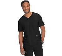 KOI Next Gen Free to Be Men's 4-Pocket Scrub Top, Black, S