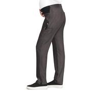 KOI Next Gen On The Move Women's 8-Pocket Maternity Scrub Pants, Heather Grey, M