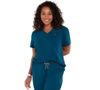 KOI Next Gen 1010 Women's Ready to Work Scrub Top, Caribbean Blue, L