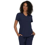 KOI Next Gen Ready to Work Women's 1-Pocket Tuck-in Scrub Top, Navy, L