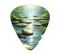 Koi Pathway Serenity Guitar Picks Gift Set - 12 Smooth Durable Plectrums For Acoustic, Electric & Bass Guitar, Perfect Present For Guitar Lovers & Musicians