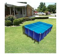 Koi Pond Fish Tank, Above Ground Canvas Pool for Breeding & Aquaculture, Durable Water Storage for Irrigation, Ideal Outdoor Pond (Blue 120 * 100 * 80cm)
