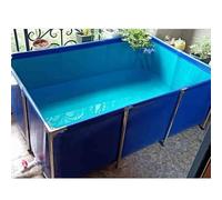 Koi Pond Kit - Durable Steel Frame with PVC Canvas Liner, Easy Assembly Water Storage Tank for Koi Fish and Turtles